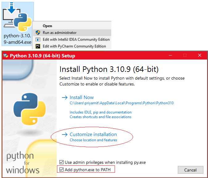 python installation step 1