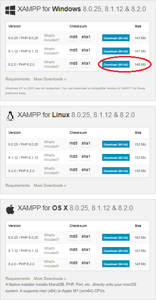 xampp स्थापना चरण 1