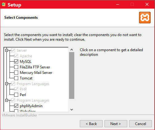 xampp स्थापना चरण 5