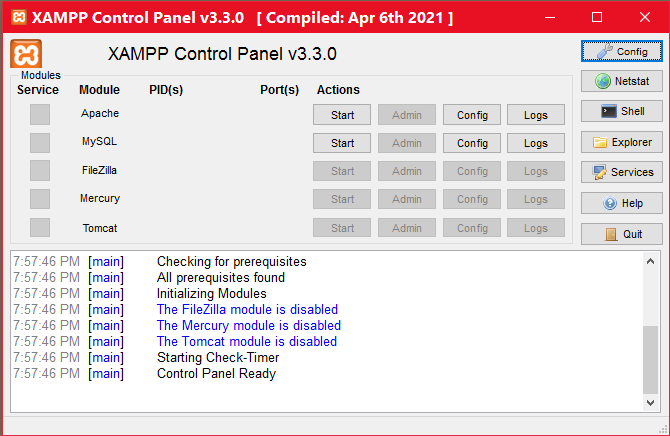 xampp स्थापना चरण 11