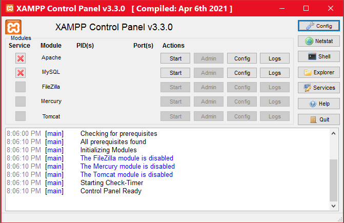 xampp स्थापना चरण 14