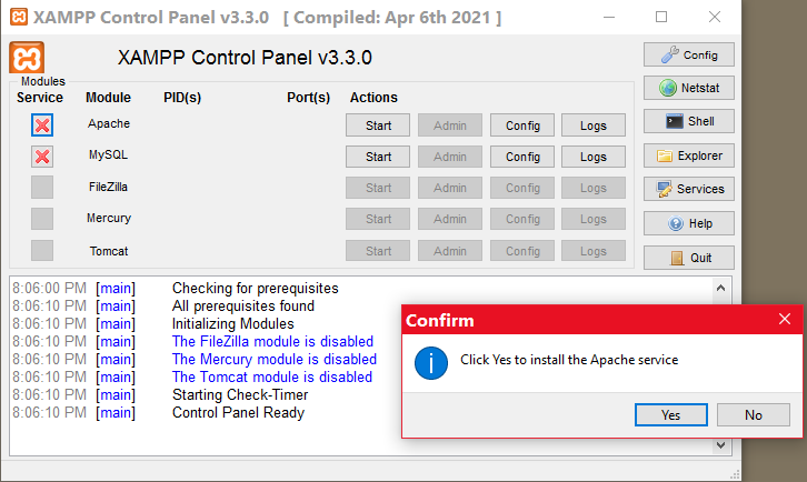 xampp स्थापना चरण 15