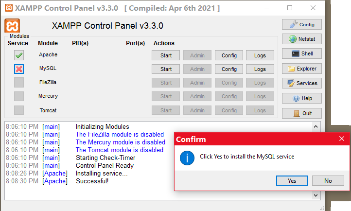 xampp स्थापना चरण 16