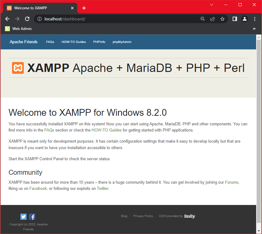 xampp स्थापना चरण 19